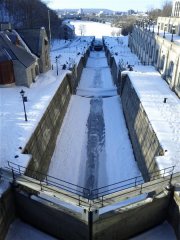 Ottawa - frozen locks on the Rideau