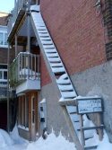 Quebec City - ladder for cats only!