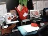 Surprise! This is how Gina found her work space when she returned from the ceremony!