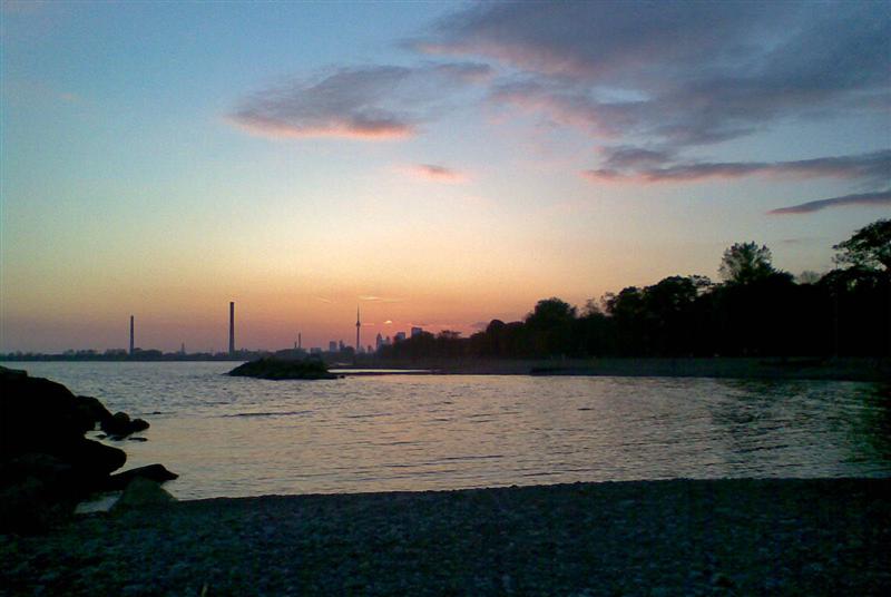CN Tower - from the Eastern Beaches at Sunset