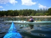 Paddling below the Lighthouse