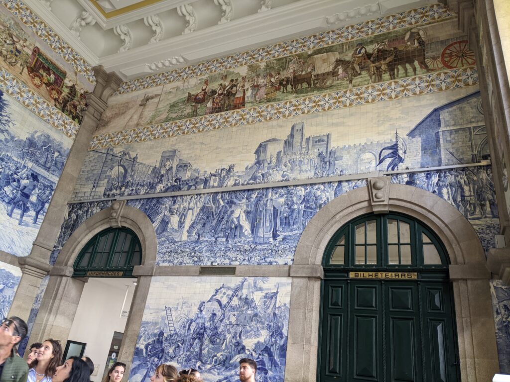Tiles in Sao Bento Station, Porto